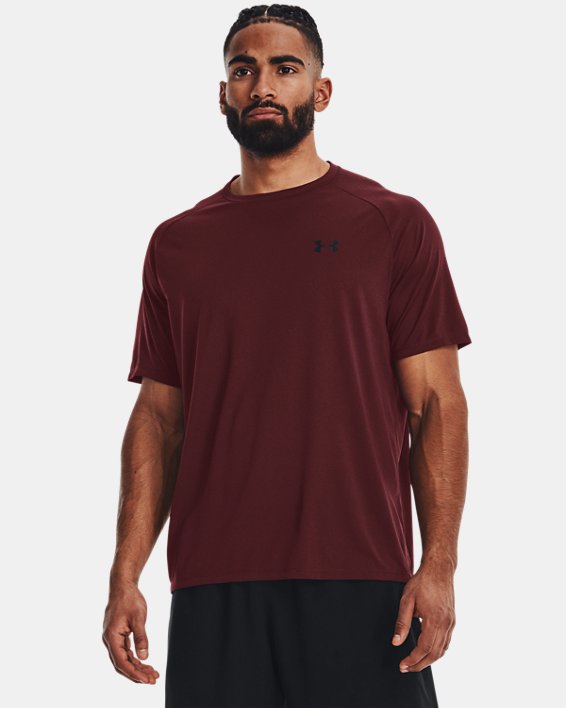 Men's UA Tech™ 2.0 Textured Short Sleeve T-Shirt, Red, pdpMainDesktop image number 0